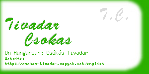 tivadar csokas business card