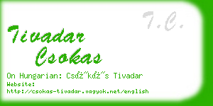 tivadar csokas business card